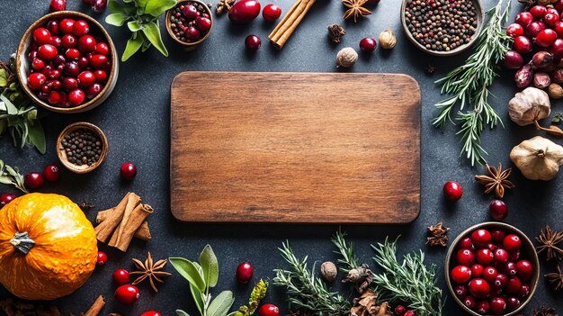 Deska ze składnikami sezonowymi